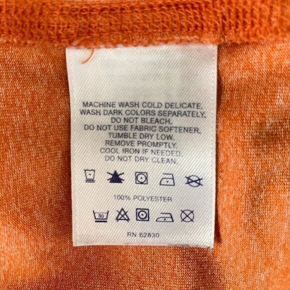 Lands' End Mens Golf Polo Short Sleeve Orange Large - Picture 5 of 5